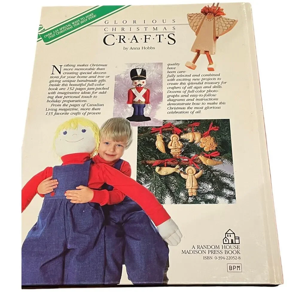 VTG Glorious Christmas Crafts 1988 Hardcover DIY Holiday Ornaments Patterns book